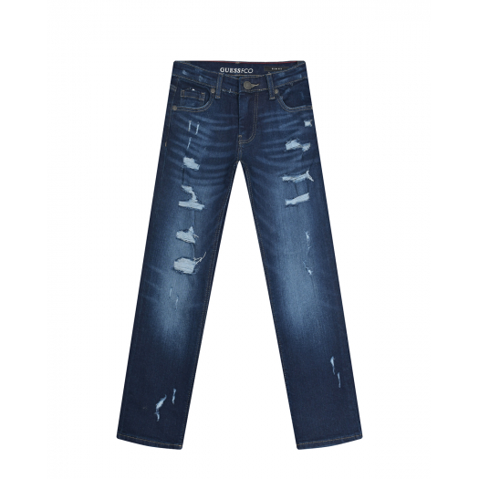 Темно-синие джинсы с разрезами Guess | Фото 1