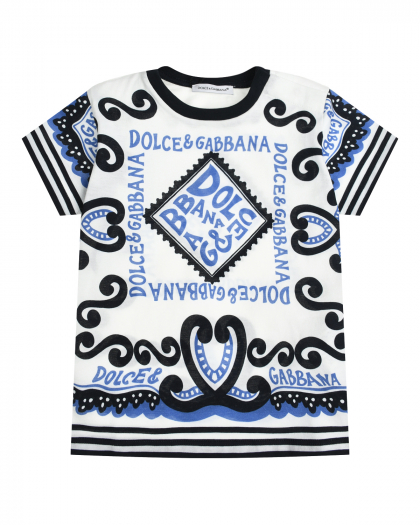 Футболка со сплошными узорами Dolce&Gabbana | Фото 1