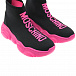 Кроссовки-носки с подошвой цвета фуксии Moschino | Фото 6