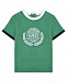 Комплект зеленая футболка с лого+синие шорты Guess | Фото 2