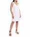 Белое платье с V-образным вырезом и декором 120% Lino | Фото 2