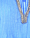 Голубая льняная блуза с V-образным вырезом 120% Lino | Фото 7