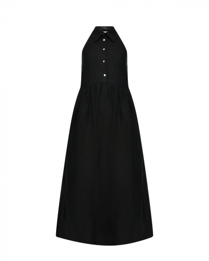 Льняное платье. черное SHADE | Фото 1