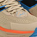 Кроссовки со шнуровкой на резинке и синими деталями, бежевые Fessura | Фото 6