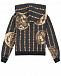 Черная спортивная куртка с принтом &quot;монеты&quot; Dolce&Gabbana | Фото 2
