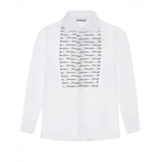 Хлопковая рубашка с вышивкой Dolce&Gabbana | Фото 1