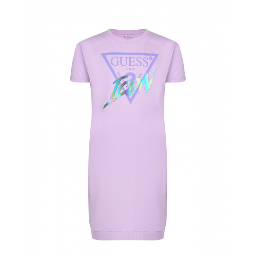 Платье лилового цвета с лого Guess | Фото 1