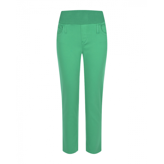 Зеленые зауженные брюки для беременных Pietro Brunelli | Фото 1