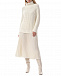 Молочная плиссированная юбка из смесовой шерсти Pietro Brunelli | Фото 3