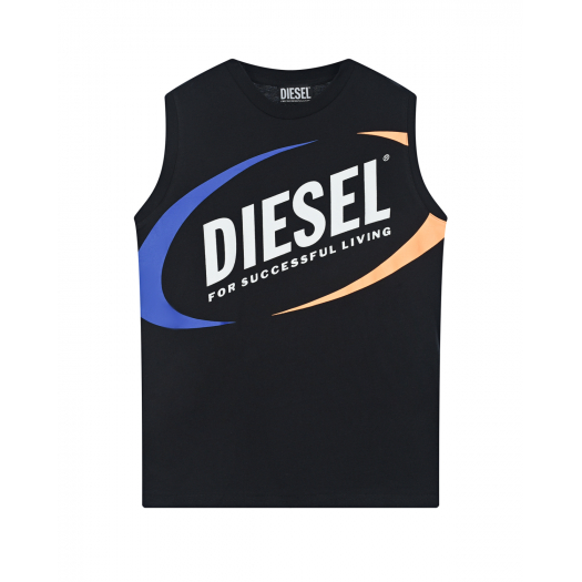 Черная футболка без рукавов Diesel | Фото 1