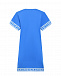 Синее трикотажное платье с белым логотипом 5 Preview | Фото 4