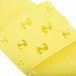 Желтые шлепанцы с перфорированным логотипом GUCCI | Фото 6