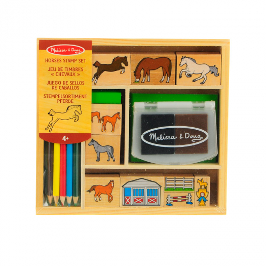 Набор Melissa&Doug штампов Животные24пр. дерево, 22*20  | Фото 1