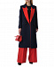 Двубортное пальто с красными лацканами, синее MSGM | Фото 2
