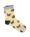 Желтые носки с принтом "бабочки"