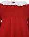 Красное вязаное платье с белым кружевным воротником  | Фото 3