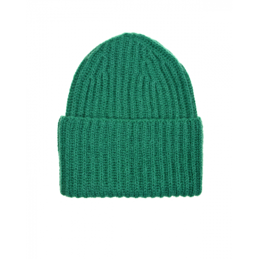 Зеленая шапка с отворотом  | Фото 1