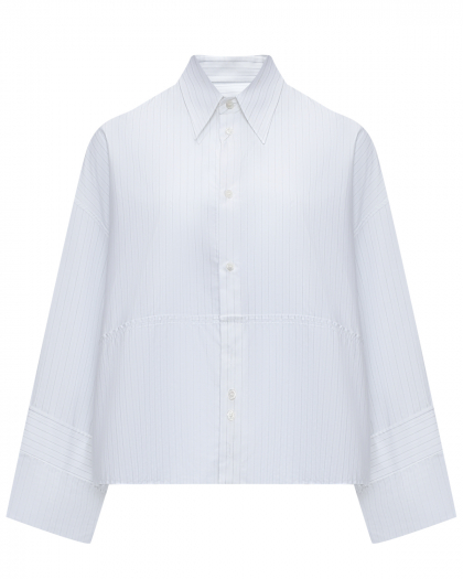 Укороченная белая рубашка MM6 Maison Margiela | Фото 1