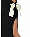 Платье с белым бантом, черное Forte dei Marmi Couture | Фото 9