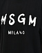Платье-футболка с белым лого, черная MSGM | Фото 7