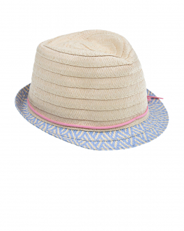 Плетеная шляпа с голубыми полями MaxiMo Бежевый, арт. 03523-915200 2421 | Фото 1