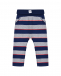 Спортивные брюки в серо-синюю полоску Sanetta Kidswear | Фото 1