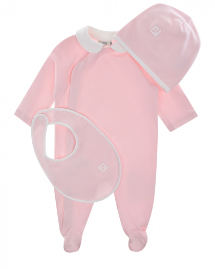 Розовый комплект для новорожденных Fendi | Фото 1