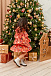 Красное платье с принтом &quot;Новогодние игрушки&quot; Eirene | Фото 6