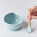 Набор посуды для детей: миска на присоске и ложка light blue Happy Baby | Фото 4