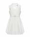 Платье с воротником и поясом, белое Dan Maralex | Фото 1