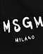 Шорты с белым лого, черные MSGM | Фото 3