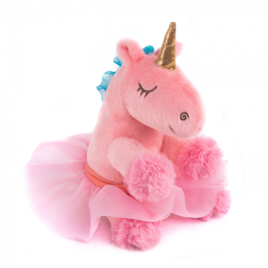 Мягкая игрушка Единорог розовый, в юбке, 18 см  | Фото 1