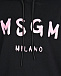 Черная толстовка-худи с лого MSGM | Фото 8