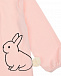 Розовая толстовка с вышивкой &quot;Кролик&quot; Sanetta Kidswear | Фото 4
