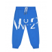 Синие спортивные брюки с белым лого No. 21 | Фото 1