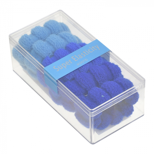 Набор резинок для волос в корообке, синие, 6 шт. Tais | Фото 1