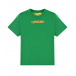 Зеленая футболка с оранжевым логотипом Off-White | Фото 1