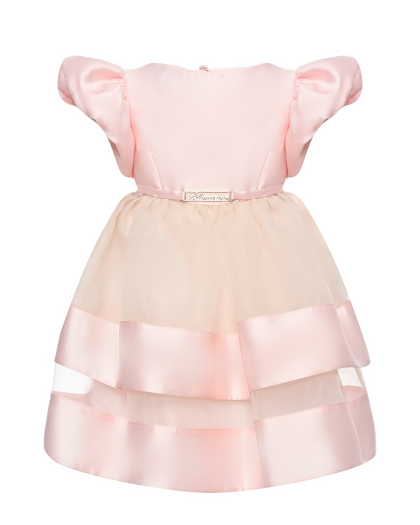 Платье с короткими рукавами, розовое Miss Blumarine | Фото 1