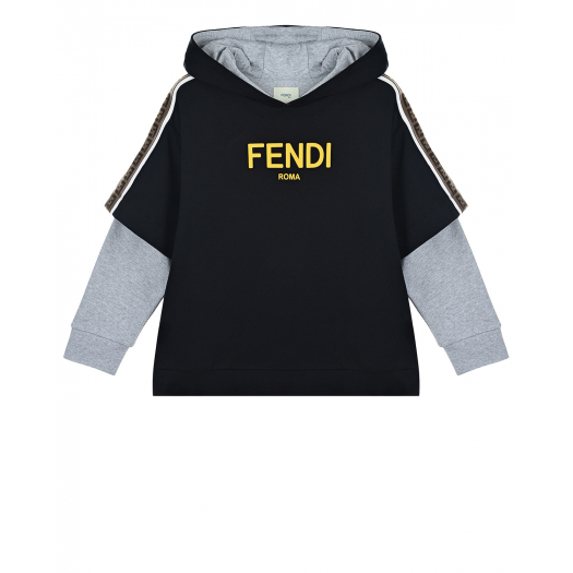 Черный свитшот с капюшоном Fendi | Фото 1
