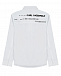 Белая рубашка с черным логотипом Karl Lagerfeld kids | Фото 2