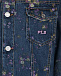Синяя джинсовая куртка с цветочным принтом Philosophy di Lorenzo Serafini Kids | Фото 3