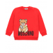 Красный свитшот с принтом &quot;медвежонок с печеньем&quot; Moschino | Фото 1
