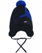 Темно-синяя шапка с декором &quot;Самолет&quot; Il Trenino | Фото 1
