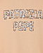 Бежевый свитшот с лого из пайеток Patrizia Pepe | Фото 3