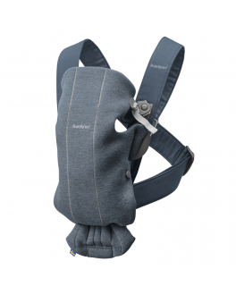 Пепельно-синий рюкзак для переноски Mini 3D Jersey Baby Bjorn Серый, арт. 0210.31 | Фото 1