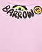 Свитшот розовый с черным лого Barrow | Фото 3