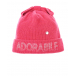 Розовая шапка с бантом и надписью &quot;Adorable&quot; Aletta | Фото 1