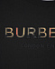 Черная футболка с логотипом в клетку Burberry | Фото 3