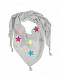 Серый шарф с разноцветными звездами Catya | Фото 2