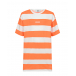 Платье-футболка в оранжево-белую полоску MSGM | Фото 1